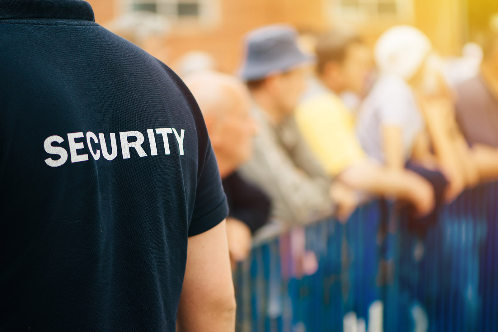 Member of security guard team on public event Member of security guard team on public event