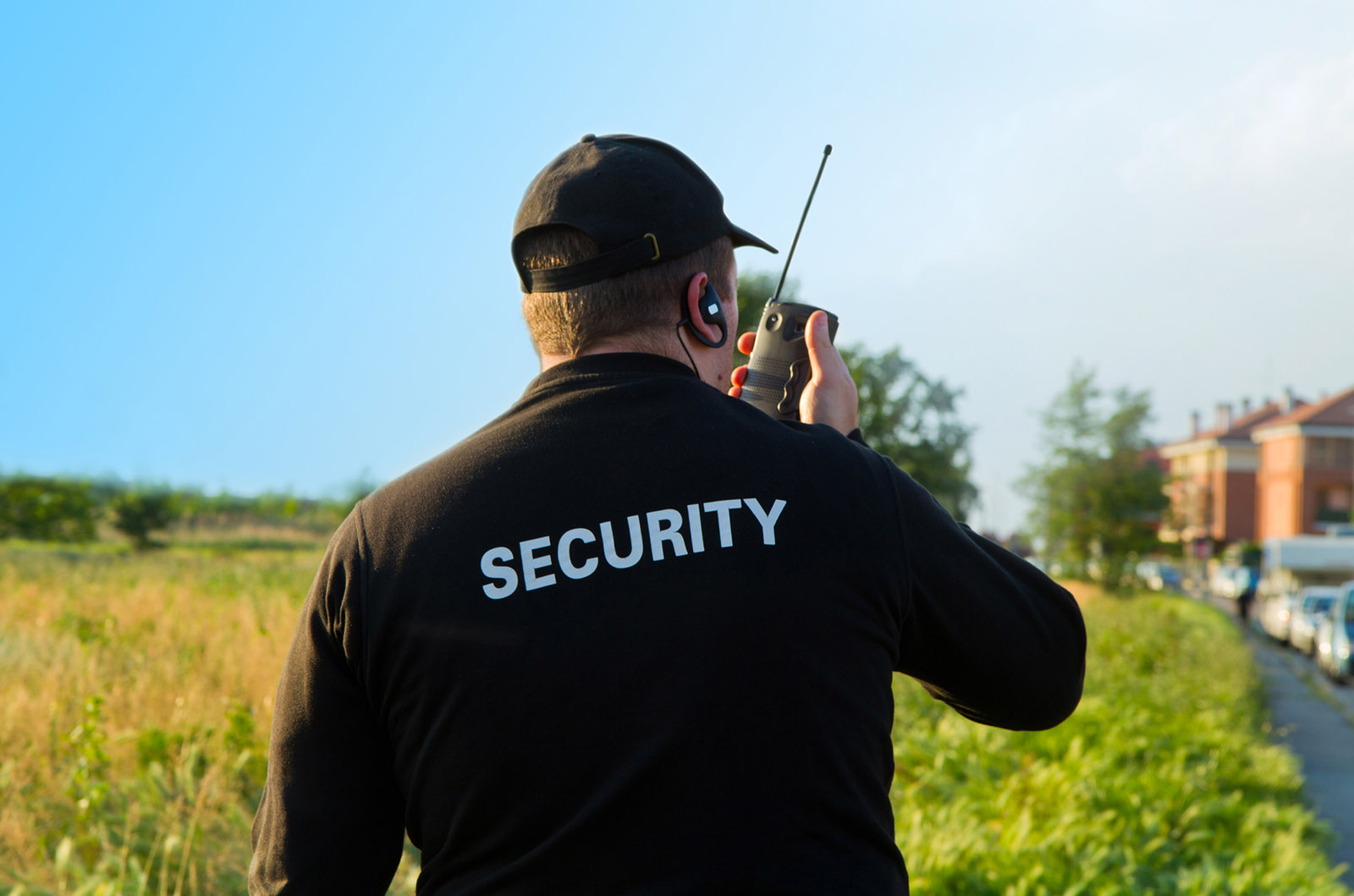 back of a security guard | Asset Guarding Services London